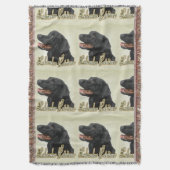 Black Labrador Retriever Kunstgeschenke Decke (Vorderseite Vertikal)