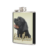 Black Labrador Retriever Kunstgeschenke Flachmann (Links)