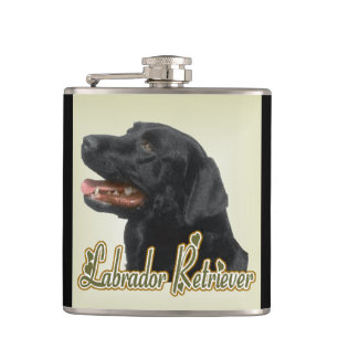 Black Labrador Retriever Kunstgeschenke Flachmann