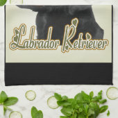 Black Labrador Retriever Kunstgeschenke Geschirrtuch (Gefaltet)