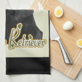 Black Labrador Retriever Kunstgeschenke Geschirrtuch (Viertel Falte)