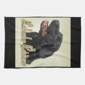 Black Labrador Retriever Kunstgeschenke Geschirrtuch (Horizontal)