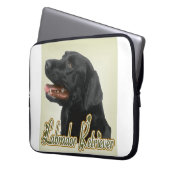 Black Labrador Retriever Kunstgeschenke Laptopschutzhülle (Vorderseite Links)