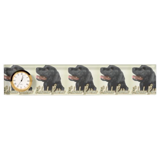 Black Labrador Retriever Kunstgeschenke Namensplakette (Vorderseite)