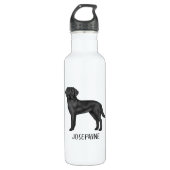 Black Labrador Retriever Labrador Dog Art und Ihr Edelstahlflasche (Vorderseite)