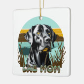 Black Labrador Retriever | LABRADOR MAMA Keramikornament (Links)