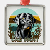 Black Labrador Retriever | LABRADOR MAMA Ornament Aus Metall (Vorne)