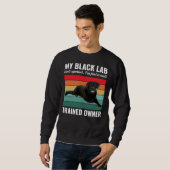Black Labrador Retriever Labrador Trainer Vin Sweatshirt (Vorne ganz)