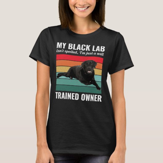 Black Labrador Retriever Labrador Trainer Vin T-Shirt (Vorderseite)