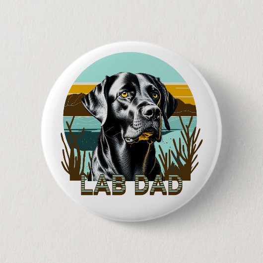 Black Labrador Retriever | LABRADOR VATER Button (Vorderseite)