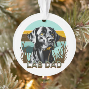 Black Labrador Retriever   LABRADOR VATER Ornament