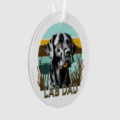 Black Labrador Retriever | LABRADOR VATER Ornament (Vorderseite)