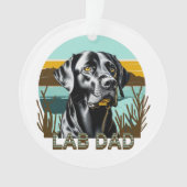 Black Labrador Retriever | LABRADOR VATER Ornament (Vorderseite)