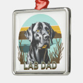 Black Labrador Retriever | LABRADOR VATER Ornament Aus Metall (Links)