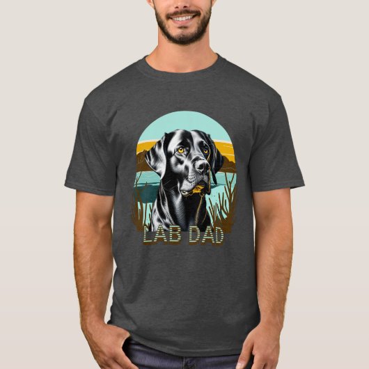 Black Labrador Retriever | LABRADOR VATER T-Shirt (Vorderseite)