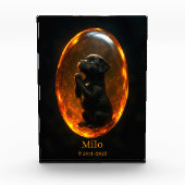 Black Labrador Retriever Memorial Photo Block (Vorderseite)