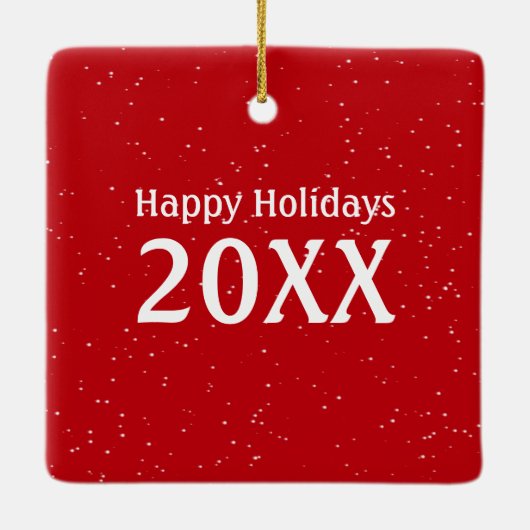 Black Labrador Retriever mit Santa Claus Hat Keramikornament (Rückseite)