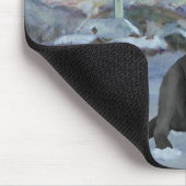 Black Labrador Retriever Mousepad (Ecke)