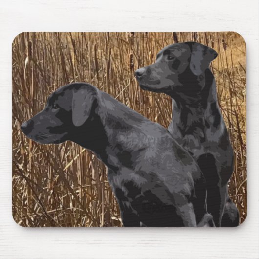 Black Labrador Retriever Mousepad (Vorne)