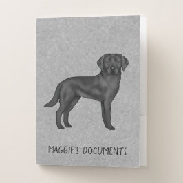 Black Labrador Retriever Niedlich Cartoon Labrador Bewerbungsmappe