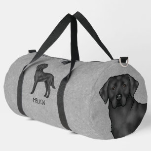 Black Labrador Retriever Niedlich Cartoon Labrador Duffle Bag