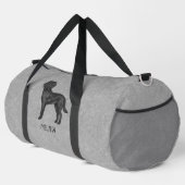 Black Labrador Retriever Niedlich Cartoon Labrador Duffle Bag (Rechte Ecke)