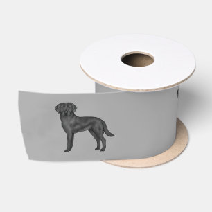 Black Labrador Retriever Niedlich Cartoon Labrador Satinband