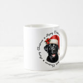 Black Labrador Retriever Niedlich Frohe Weihnachte Kaffeetasse (VorderseiteRechts)