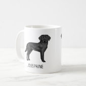 Black Labrador Retriever Niedlich Labrador Dog Ind Kaffeetasse (Vorderseite Links)