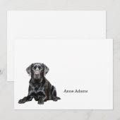 Black Labrador Retriever Note Card Dankeskarte (Vorne/Hinten)