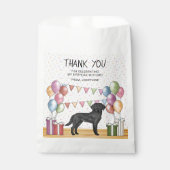 Black Labrador Retriever Pastel Geburtstag Vielen Geschenktütchen (Vorderseite)