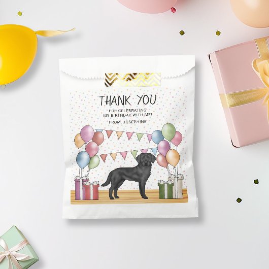 Black Labrador Retriever Pastel Geburtstag Vielen Geschenktütchen