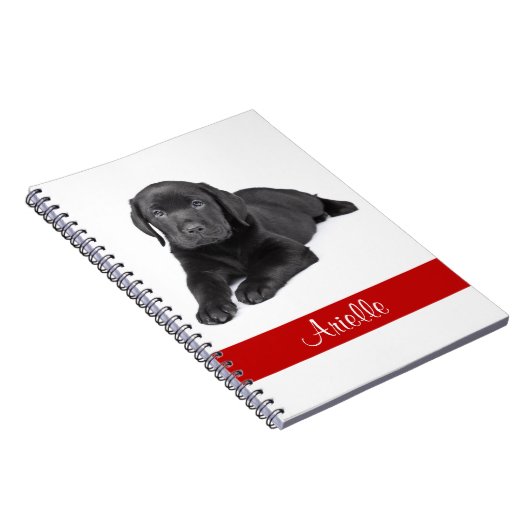 Black Labrador Retriever Personalisiertes Notebook Notizblock (Rechte Seite)