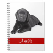 Black Labrador Retriever Personalisiertes Notebook Notizblock (Vorderseite)