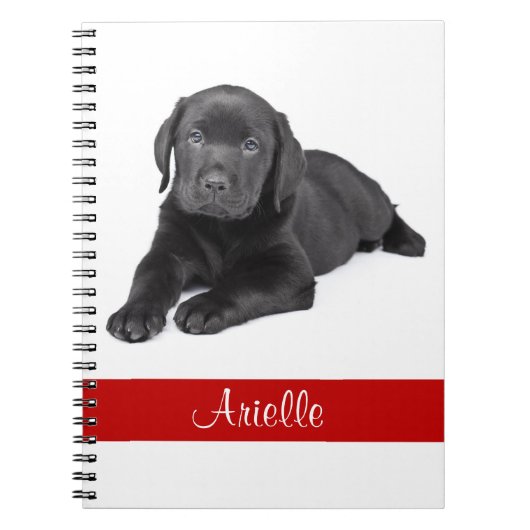 Black Labrador Retriever Personalisiertes Notebook Notizblock (Vorderseite)