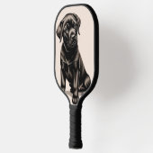 Black Labrador Retriever Pickleball Schläger (Links)
