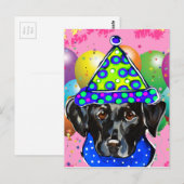 Black Labrador Retriever Postkarte (Vorne/Hinten)
