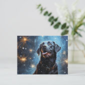 Black Labrador Retriever Postkarte (Stehend Vorderseite)