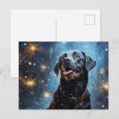 Black Labrador Retriever Postkarte (Vorne/Hinten)
