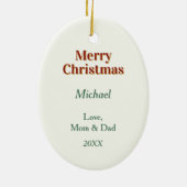 Black Labrador Retriever Puppy Christmas Geschenkt Keramik Ornament (Hinten)