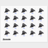 Black Labrador Retriever Puppy Hello Sticker (Blatt)
