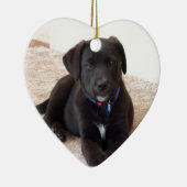 Black Labrador Retriever Puppy Keramik Ornament (Rechts)