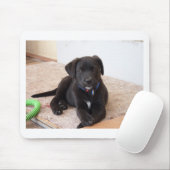 Black Labrador Retriever Puppy Mousepad (Mit Mouse)