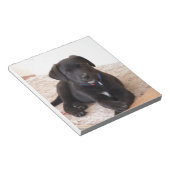 Black Labrador Retriever Puppy Notizblock (angewinkelt)