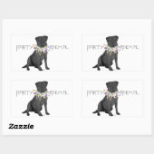 Black Labrador Retriever Rechteckiger Aufkleber (Blatt)