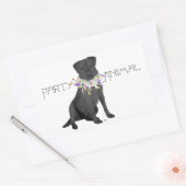 Black Labrador Retriever Rechteckiger Aufkleber (Umschlag)