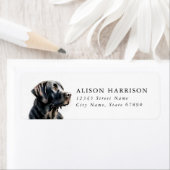 Black Labrador Retriever Rücksendeadressen-Aufkleb (Insitu)