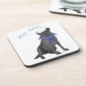 Black Labrador Retriever Sailor Getränkeuntersetzer (Linke Seite)