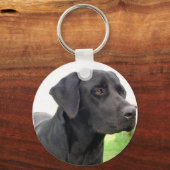 Black Labrador Retriever Schlüsselanhänger (Vorderseite)