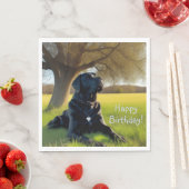 Black Labrador Retriever Serviette (Beispiel)